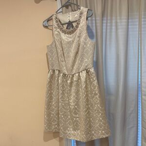 Romeo & Juliet Couture Gold Mini Dress